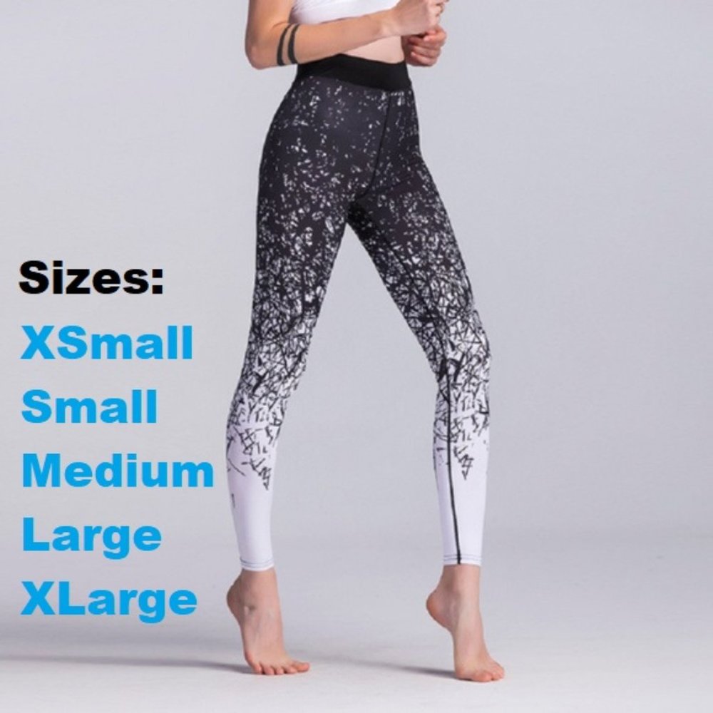 Black & White sublimation pattern leggings